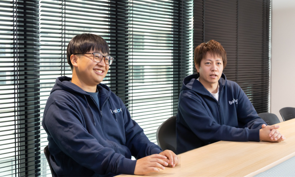 株式会社Belong 田嶋瑠土さん・大芝直樹さん、withwork香川早紀のインタビュー風景