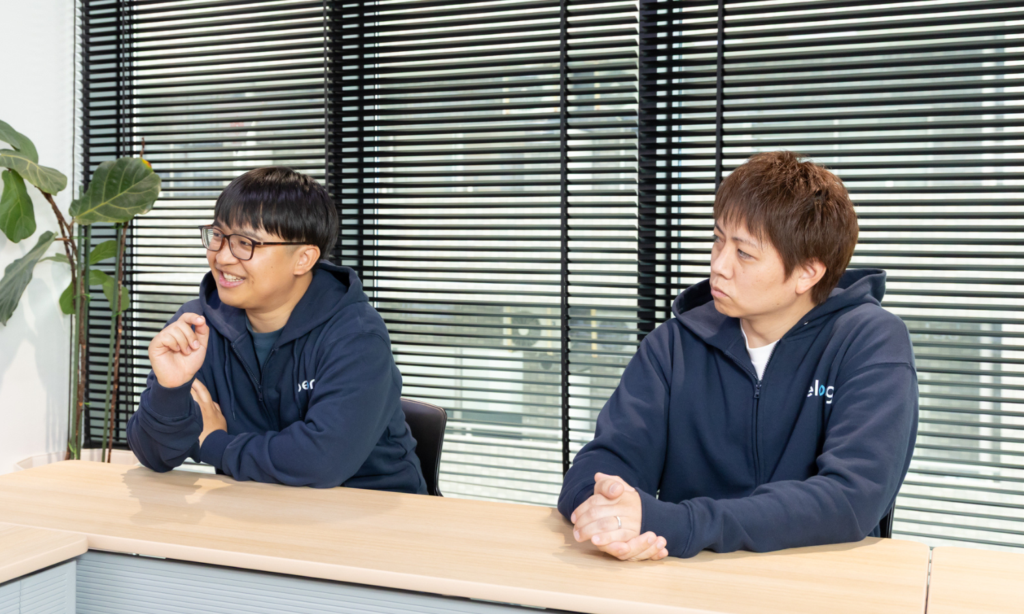 株式会社Belong 田嶋瑠土さん・大芝直樹さん、withwork香川早紀のインタビュー風景